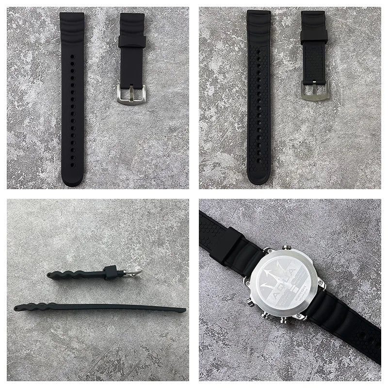 NORTH EDGE Non-Slip Extended Silicone Strap (24mm)